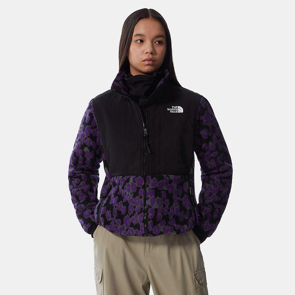 The North Face Printed Denali 2 Γυναικεια Μπουφάν Fleece - Μωβ Λεοπαρ (WAZJ28615)